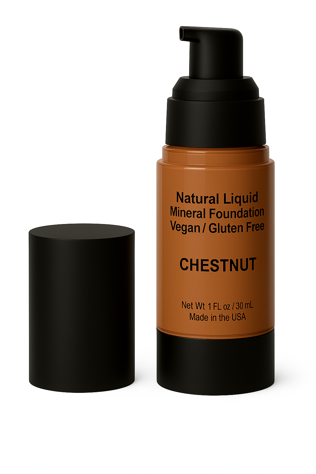 Natural Liquid Mineral Foundation - Chestnut