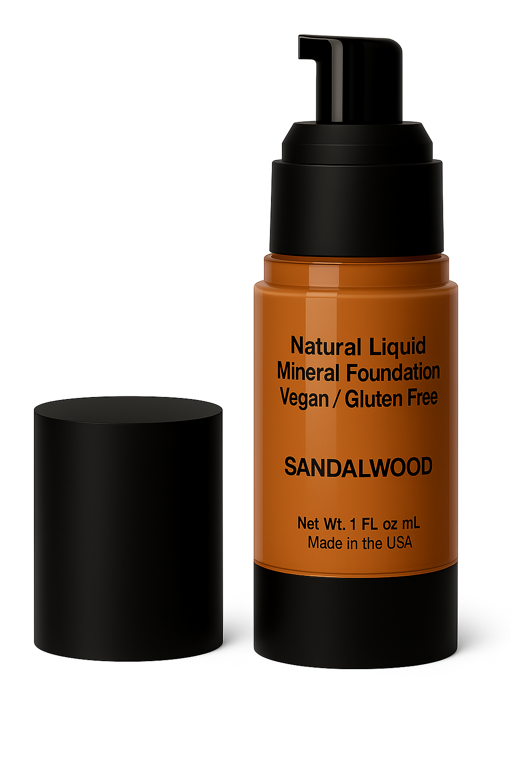 Natural Liquid Mineral Foundation - Sandalwood