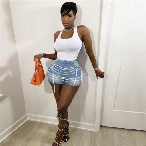 Trendy Bandage Trendy Vetement femme Womens Summer Jeans Denim Pants Women Shorts