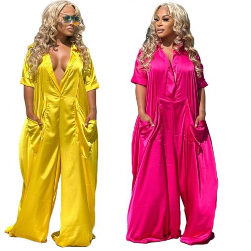 SkinBodyU Women Jumpsuit  Loose V-neck Jumpsuit - Image 5