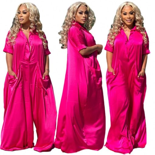 SkinBodyU Women Jumpsuit  Loose V-neck Jumpsuit
