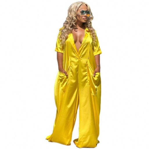 SkinBodyU Women Jumpsuit  Loose V-neck Jumpsuit - Image 4